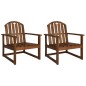 vidaXL Sillones de jardín 2 uds madera acacia maciza vidaXL Sillones de jardín 2 uds madera acacia maciza