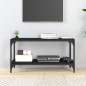 vidaXL Mueble para TV madera contrachapada y acero negro 80x33x41 cm vidaXL Mueble para TV madera contrachapada y acero negro 80x33x41 cm