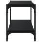 vidaXL Mueble para TV madera contrachapada y acero negro 80x33x41 cm vidaXL Mueble para TV madera contrachapada y acero negro 80x33x41 cm