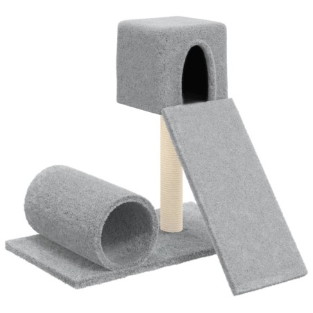 vidaXL Rascador para gatos con postes de sisal gris claro 59 cm