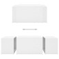 vidaXL Set mesas de centro apilables madera contrachapada 60x60x38 cm vidaXL Set mesas de centro apilables madera contrachapada 60x60x38 cm