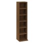 vidaXL Estantería de CD madera contrachapada roble marrón 21x20x88 cm
