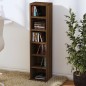 vidaXL Estantería de CD madera contrachapada roble marrón 21x20x88 cm