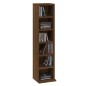 vidaXL Estantería de CD madera contrachapada roble marrón 21x20x88 cm