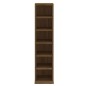 vidaXL Estantería de CD madera contrachapada roble marrón 21x20x88 cm