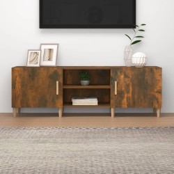 vidaXL Mueble de TV madera contrachapada roble ahumado 150x30x30 cm