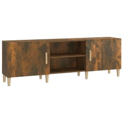 vidaXL Mueble de TV madera contrachapada roble ahumado 150x30x30 cm