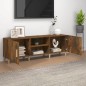 vidaXL Mueble de TV madera contrachapada roble ahumado 150x30x30 cm
