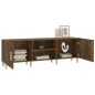 vidaXL Mueble de TV madera contrachapada roble ahumado 150x30x30 cm