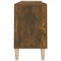 vidaXL Mueble de TV madera contrachapada roble ahumado 150x30x30 cm