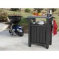 Keter Mesa multifuncional de jardín BBQ Unity clásica look madera Keter Mesa multifuncional de jardín BBQ Unity clásica look madera