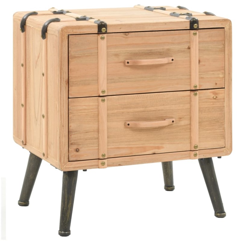 vidaXL Mesita de noche madera maciza de abeto 50x35x57 cm vidaXL Mesita de noche madera maciza de abeto 50x35x57 cm