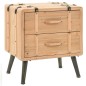 vidaXL Mesita de noche madera maciza de abeto 50x35x57 cm vidaXL Mesita de noche madera maciza de abeto 50x35x57 cm