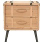 vidaXL Mesita de noche madera maciza de abeto 50x35x57 cm vidaXL Mesita de noche madera maciza de abeto 50x35x57 cm