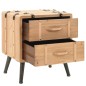 vidaXL Mesita de noche madera maciza de abeto 50x35x57 cm vidaXL Mesita de noche madera maciza de abeto 50x35x57 cm