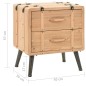 vidaXL Mesita de noche madera maciza de abeto 50x35x57 cm vidaXL Mesita de noche madera maciza de abeto 50x35x57 cm