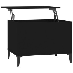 vidaXL Mesa de centro madera contrachapada negro 60x44,5x45 cm