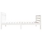 vidaXL Estructura de cama madera maciza blanco individual 90x190 cm vidaXL Estructura de cama madera maciza blanco individual 90x190 cm