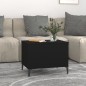 vidaXL Mesa de centro madera contrachapada negro 60x44,5x45 cm vidaXL Mesa de centro madera contrachapada negro 60x44,5x45 cm