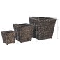 vidaXL Conjunto de arriates 3 piezas jacinto de agua marrón vidaXL Conjunto de arriates 3 piezas jacinto de agua marrón