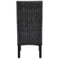 vidaXL Sillas de comedor ratán Kubu y madera mango negro 2 unidades vidaXL Sillas de comedor ratán Kubu y madera mango negro 2 unidades