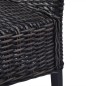 vidaXL Sillas de comedor ratán Kubu y madera mango negro 2 unidades vidaXL Sillas de comedor ratán Kubu y madera mango negro 2 unidades