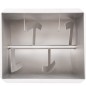 vidaXL Mezcladora de carne con tapa acero inoxidable plateado vidaXL Mezcladora de carne con tapa acero inoxidable plateado