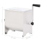 vidaXL Mezcladora de carne con tapa acero inoxidable plateado vidaXL Mezcladora de carne con tapa acero inoxidable plateado