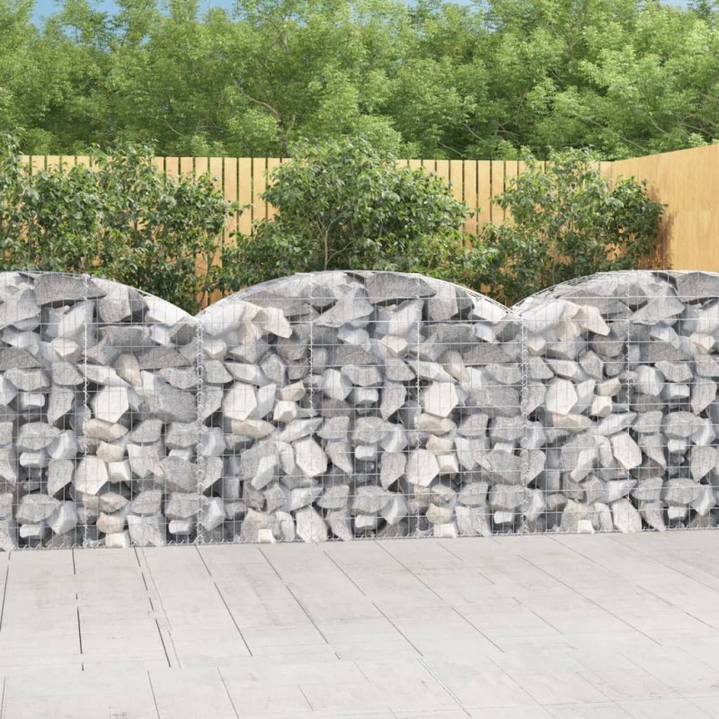 vidaXL Cesta gaviones forma arco hierro galvanizado 150x50x100/120 cm vidaXL Cesta gaviones forma arco hierro galvanizado 150x50x100/120 cm