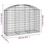 vidaXL Cesta gaviones forma arco hierro galvanizado 150x50x100/120 cm vidaXL Cesta gaviones forma arco hierro galvanizado 150x50x100/120 cm