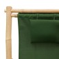 vidaXL Silla de playa de bambú y lona verde