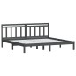 vidaXL Estructura de cama de madera maciza de pino gris 160x200 cm vidaXL Estructura de cama de madera maciza de pino gris 160x200 cm