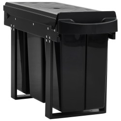 vidaXL Cubo de basura extraíble en armario de cocina cierre suave 36 L
