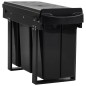 vidaXL Cubo de basura extraíble en armario de cocina cierre suave 36 L vidaXL Cubo de basura extraíble en armario de cocina cierre suave 36 L