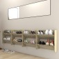 vidaXL Zapateros de pared 4 uds contrachapada roble Sonoma 60x18x60 cm vidaXL Zapateros de pared 4 uds contrachapada roble Sonoma 60x18x60 cm