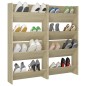 vidaXL Zapateros de pared 4 uds contrachapada roble Sonoma 60x18x60 cm vidaXL Zapateros de pared 4 uds contrachapada roble Sonoma 60x18x60 cm