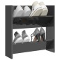 vidaXL Zapatero de pared madera contrachapada gris brillo 60x18x60 cm vidaXL Zapatero de pared madera contrachapada gris brillo 60x18x60 cm