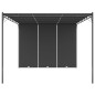 vidaXL Cenador de jardín con cortina lateral gris antracita 4x3x2,25 m vidaXL Cenador de jardín con cortina lateral gris antracita 4x3x2,25 m