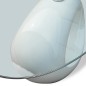 vidaXL Mesa de centro superficie ovalada de vidrio blanco brillante vidaXL Mesa de centro superficie ovalada de vidrio blanco brillante
