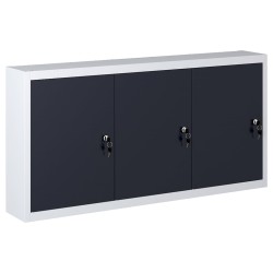 vidaXL Armario de herramientas de pared industrial metal gris y negro