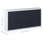 vidaXL Armario de herramientas de pared industrial metal gris y negro vidaXL Armario de herramientas de pared industrial metal gris y negro