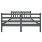 vidaXL Estructura de cama de madera maciza gris 140x190 cm vidaXL Estructura de cama de madera maciza gris 140x190 cm