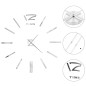 vidaXL Reloj de pared 3D con diseño moderno 100 cm XXL plateado vidaXL Reloj de pared 3D con diseño moderno 100 cm XXL plateado