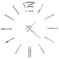 vidaXL Reloj de pared 3D con diseño moderno 100 cm XXL plateado vidaXL Reloj de pared 3D con diseño moderno 100 cm XXL plateado