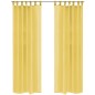vidaXL Cortinas de gasa 2 unidades 140x245 cm amarillo vidaXL Cortinas de gasa 2 unidades 140x245 cm amarillo