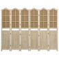 vidaXL Biombo de 6 paneles tela marrón 214x165 cm vidaXL Biombo de 6 paneles tela marrón 214x165 cm