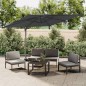 vidaXL Sombrilla colgante de doble techo gris antracita 400x300 cm vidaXL Sombrilla colgante de doble techo gris antracita 400x300 cm