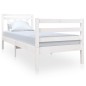 vidaXL Estructura de cama individual madera maciza blanco 75x190 cm vidaXL Estructura de cama individual madera maciza blanco 75x190 cm