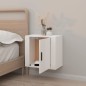vidaXL Mesita de noche de pared blanco brillante 50x30x47 cm vidaXL Mesita de noche de pared blanco brillante 50x30x47 cm
