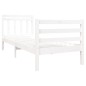 vidaXL Estructura de cama individual madera maciza blanco 75x190 cm vidaXL Estructura de cama individual madera maciza blanco 75x190 cm